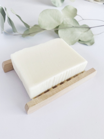 Natural Wide Slat Bamboo Soap Dish
