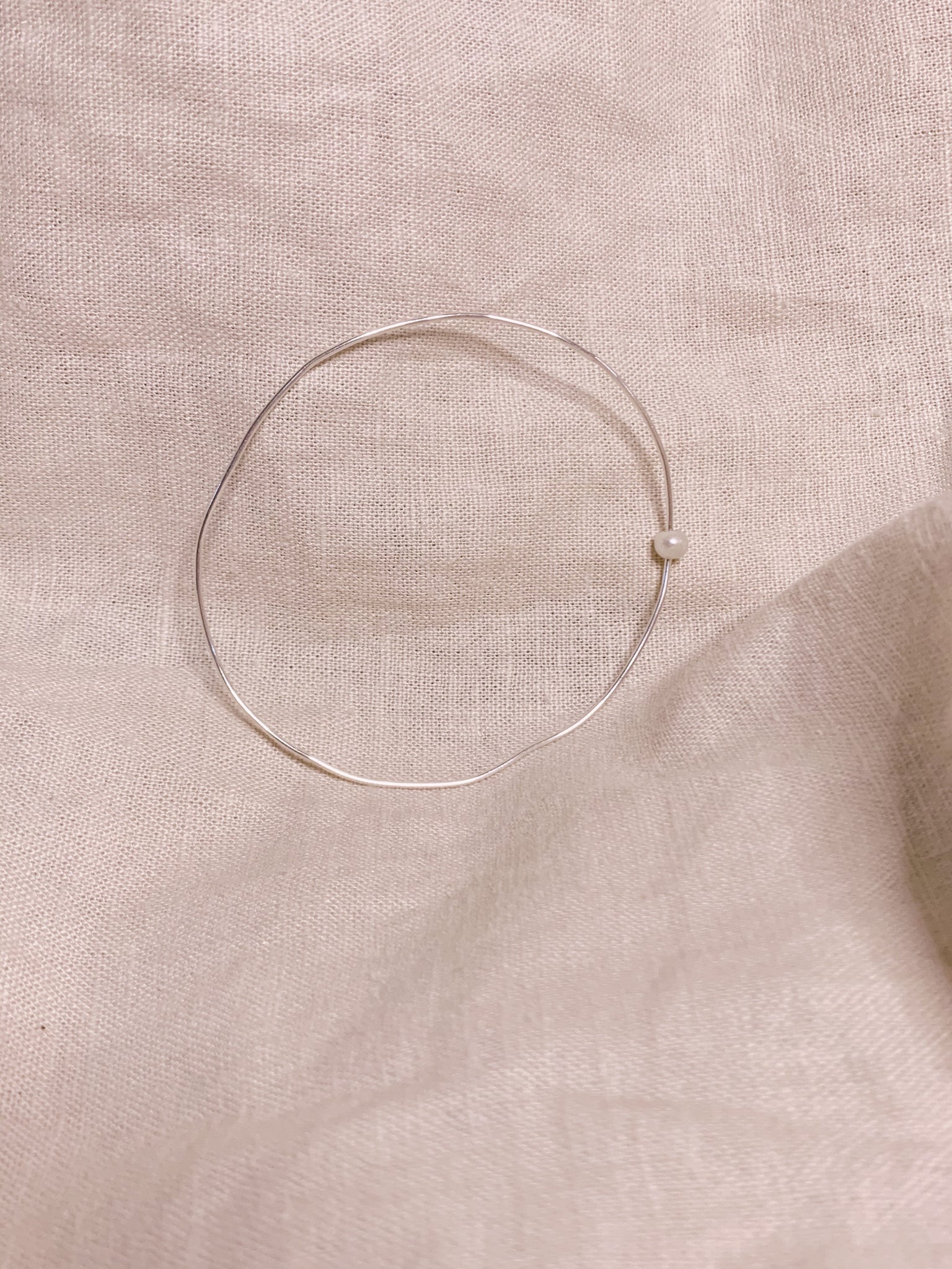 Whisper thin pearl bangle