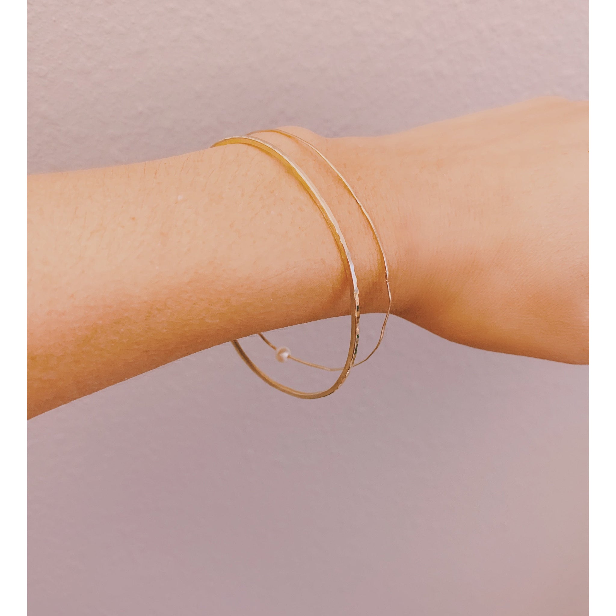 Whisper thin pearl bangle