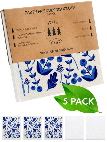 Superscandi Swedish Dish Towel- Pack of 5